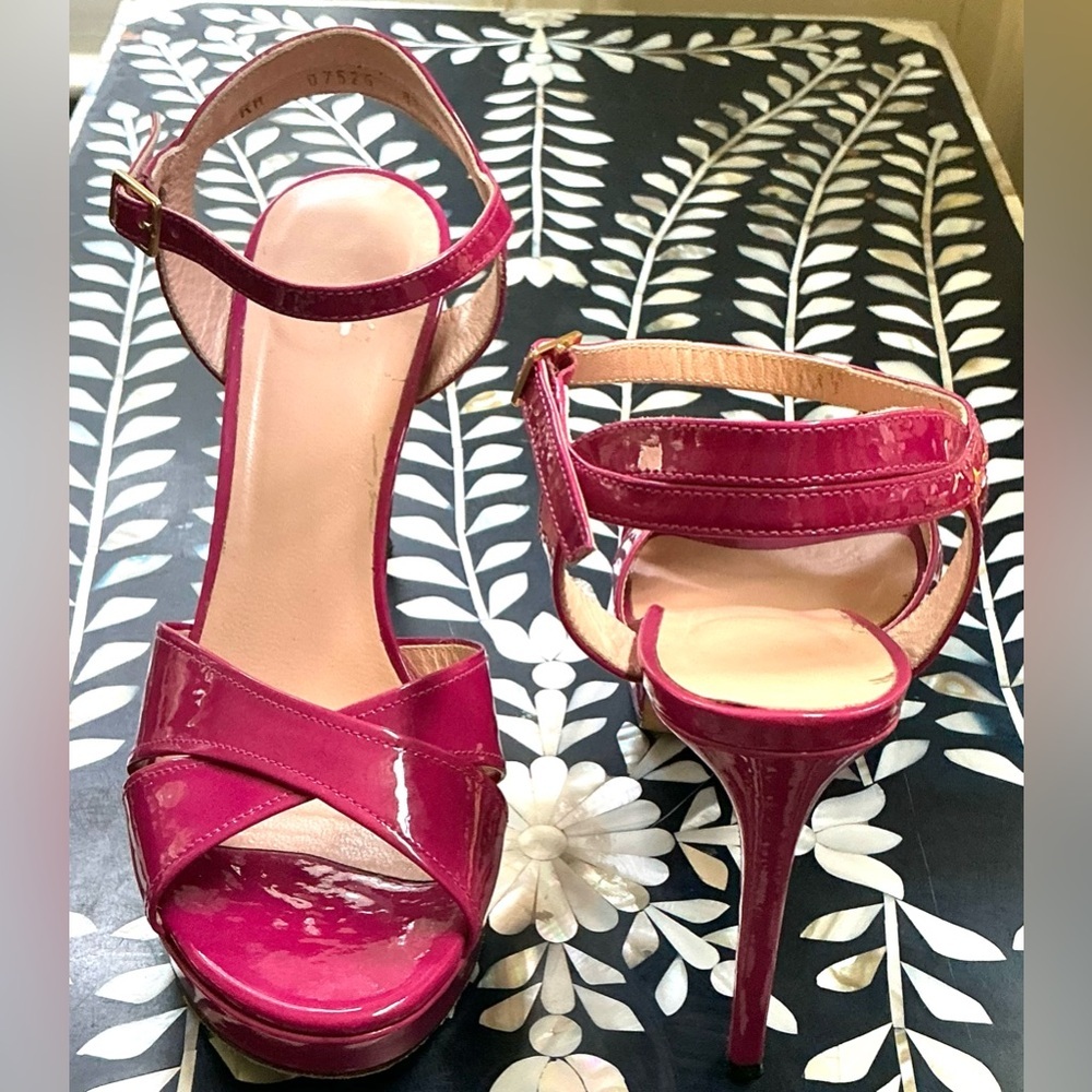 Stuart Weitzmanβ Pink Patent Leather Strappy Heels πΈ Glam, Party, Wedding - Picture 4 of 9
